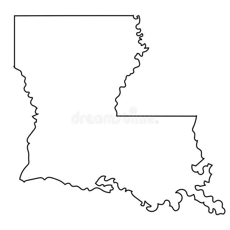 Printable Blank Louisiana Map