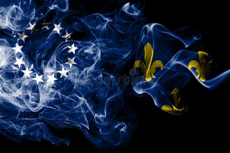 Louisville old city smoke flag, Kentucky State, United States Of America vector illustration Louisville old city smoke flag, Kentucky State, United States Of America vector illustration