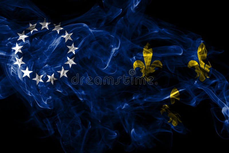 Louisville old city smoke flag, Kentucky State, United States Of America vector illustration Louisville old city smoke flag, Kentucky State, United States Of America vector illustration