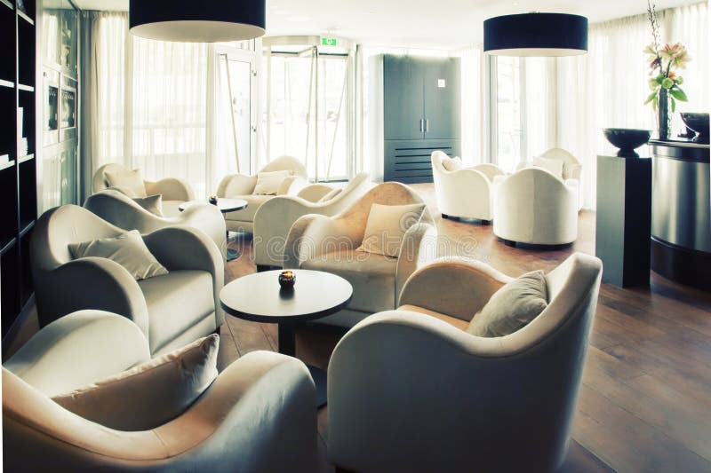 Lounge chairs stock image