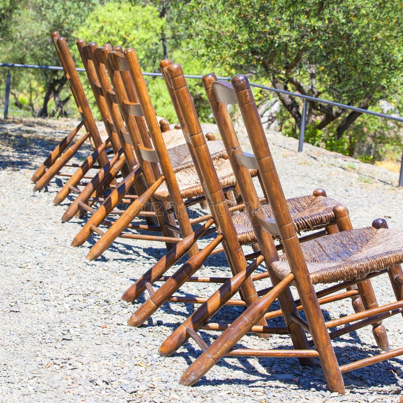 Lounge chairs in the garden stock image Lounge chairs in the garden stock image