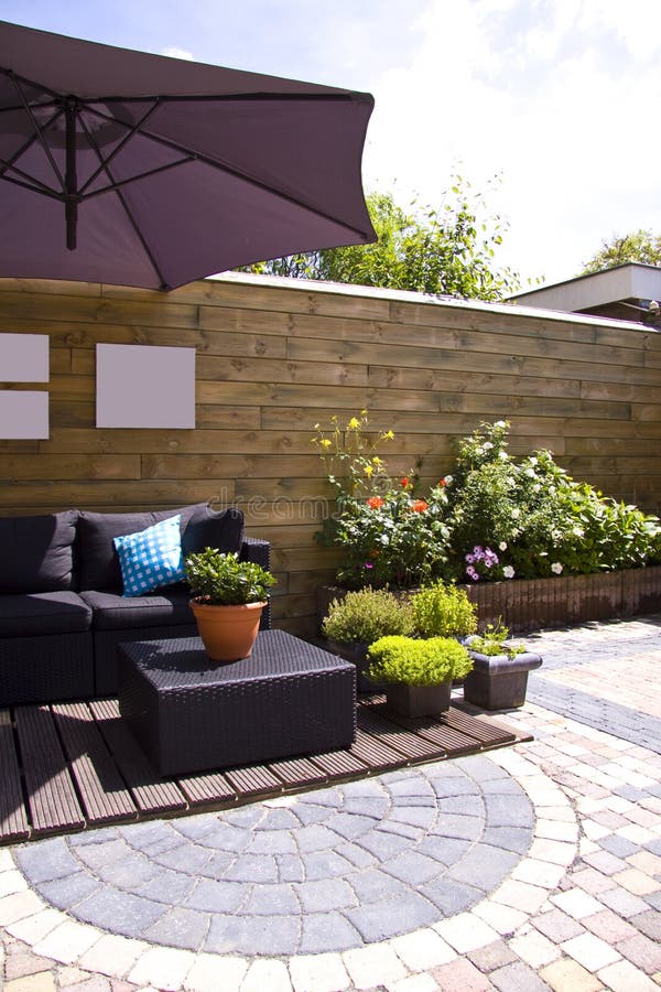 Lounge garden stock image. Image of green, quiet, recreation 14876531