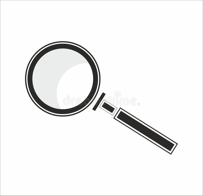 Enquête Par La Loupe D'empreinte Digitale, Crime La Loupe Est Un Outil Révélateur, Icône Simple