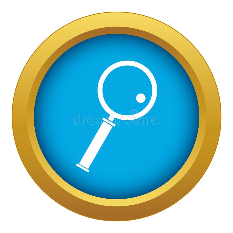 Loupe Icon Blue Vector Isolated Stock Vector - Illustration of large ...