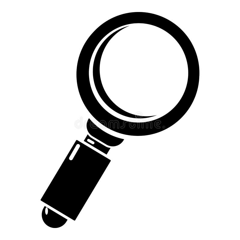 Magnifier icon simple style Royalty Free Vector Image