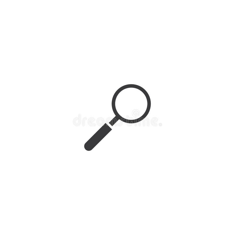 Set of Loupe Icon Vector. Magnifier in Flat Style Stock Vector