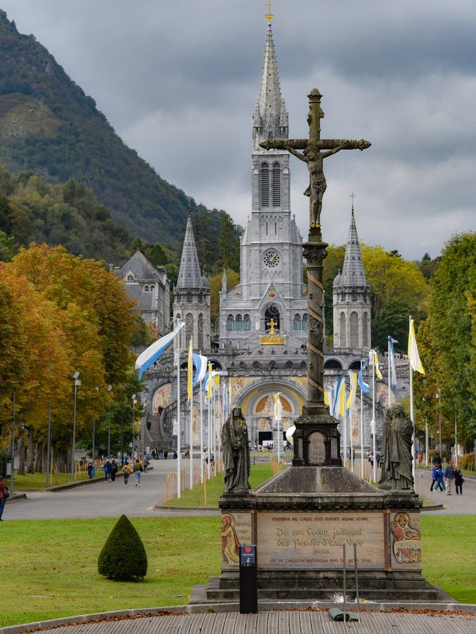 Lourdes cathedral 2 stock image. Image of madonna, saint - 22365937