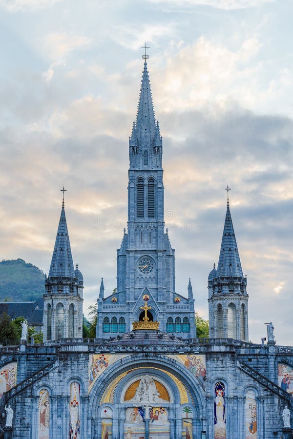 Sanctuary of Lourdes in France Editorial Stock Photo - Image of ...
