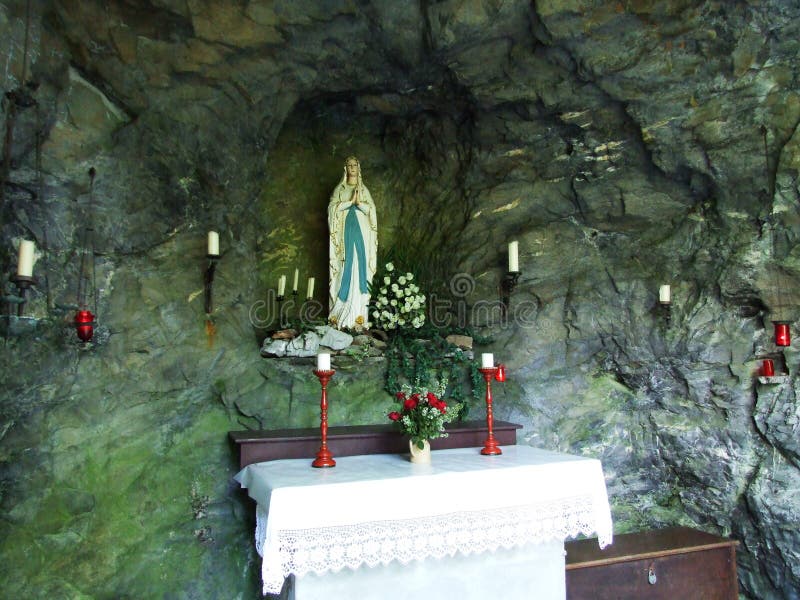 Lourdes Grotte Berschis stock photography Lourdes Grotte Berschis stock photography