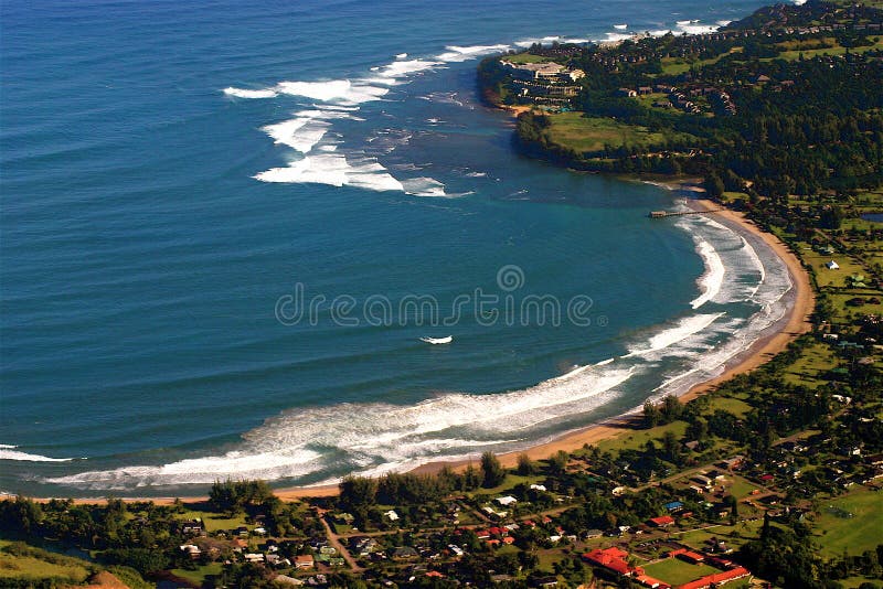 Baía de Hanalei imagens de stock royalty free