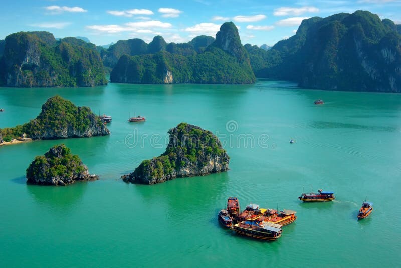 Baía de Ha Long fotografia de stock