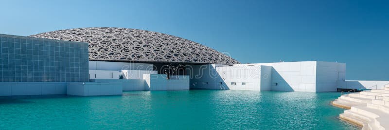 Louvre, Abu Dhabi United Arab Emirates - the famous museum of the French architect Jean Nouvel