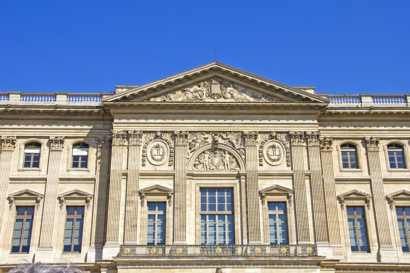 Louvre Museum Building, Paris Stock Photo - Image of heritage, culture ...