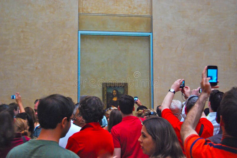 Louvre muzeum sztuki Mona Lisa tłum obrazy royalty free Louvre muzeum sztuki Mona Lisa tłum obrazy royalty free