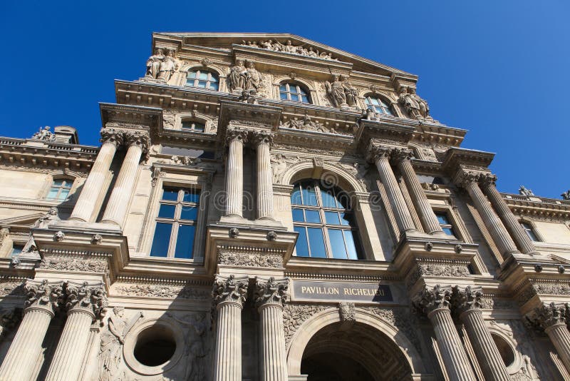 Louvre in Paris stock photos