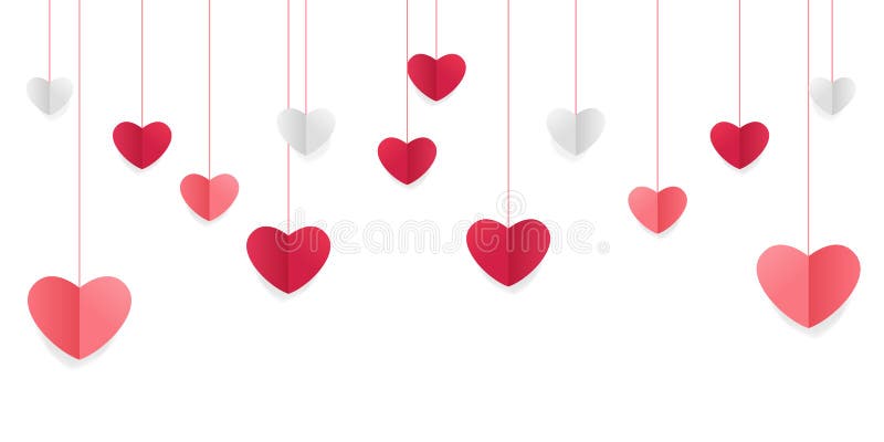 Love Background with Heart Shapes and Clouds. Horizontal Banner with Paper  Cut Clouds and Flying Hearts in Blue Sky, Paper Cut Stock Illustration -  Illustration of layout, love: 209458200