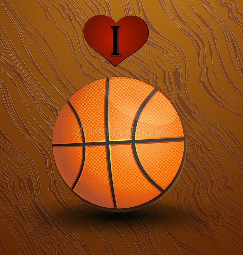 Love and Basketball Vector Background Stock Vector - Illustration of