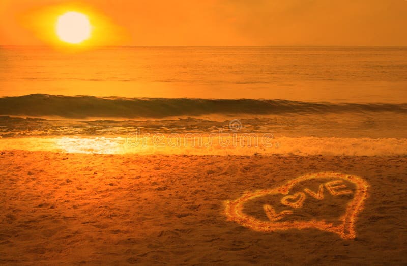 Love on the Beach stock photo. Image of summer, texture 43118946