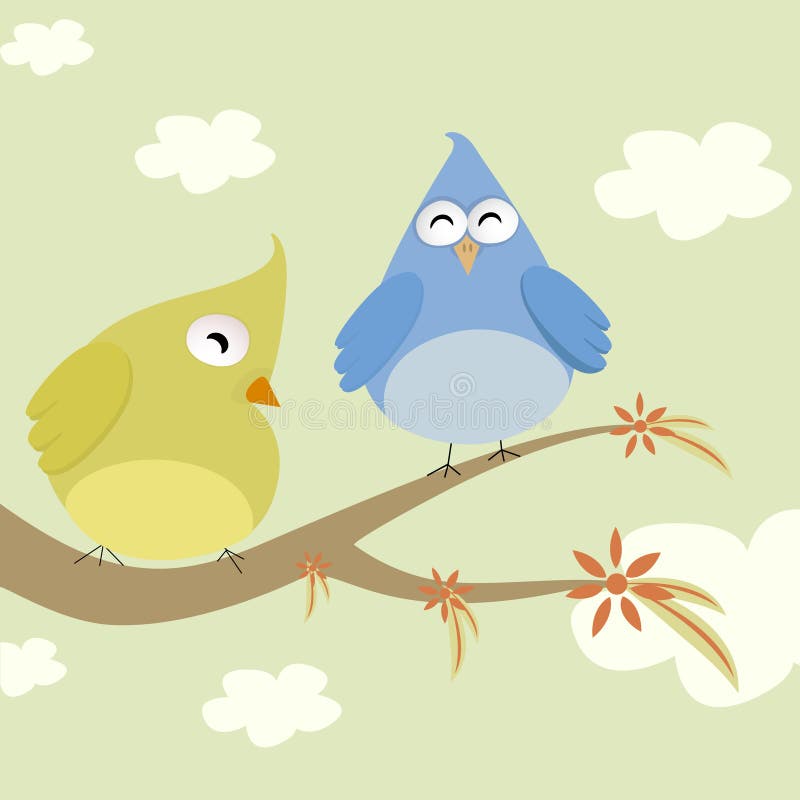 Love birds singing stock vector. Illustration of celebration 13085980