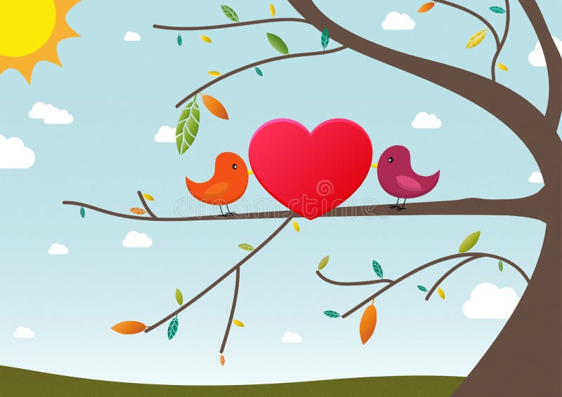 Love birds Valentine card