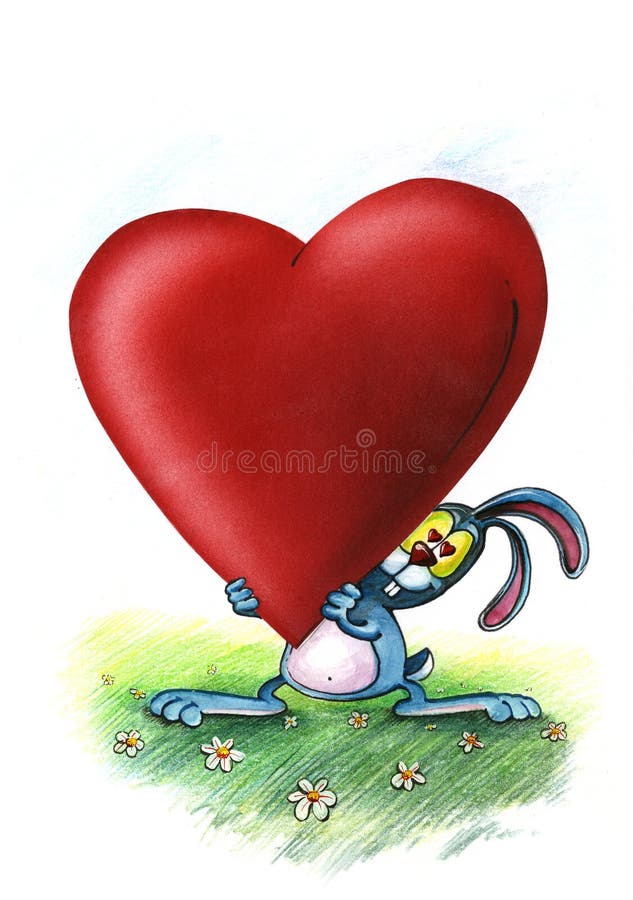 Love blue Bunny brings heart