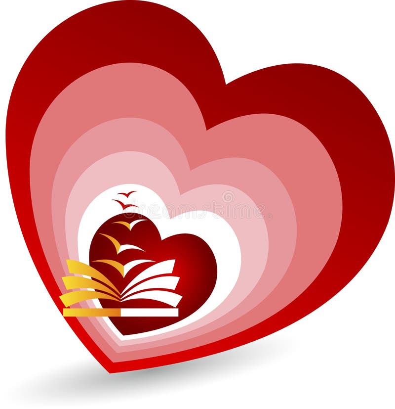 Download Love book fly logo stock vector. Illustration of line ...
