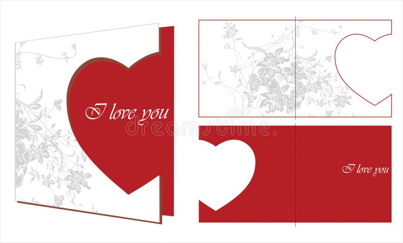 Il rosso e il bianco, double-sided love Card