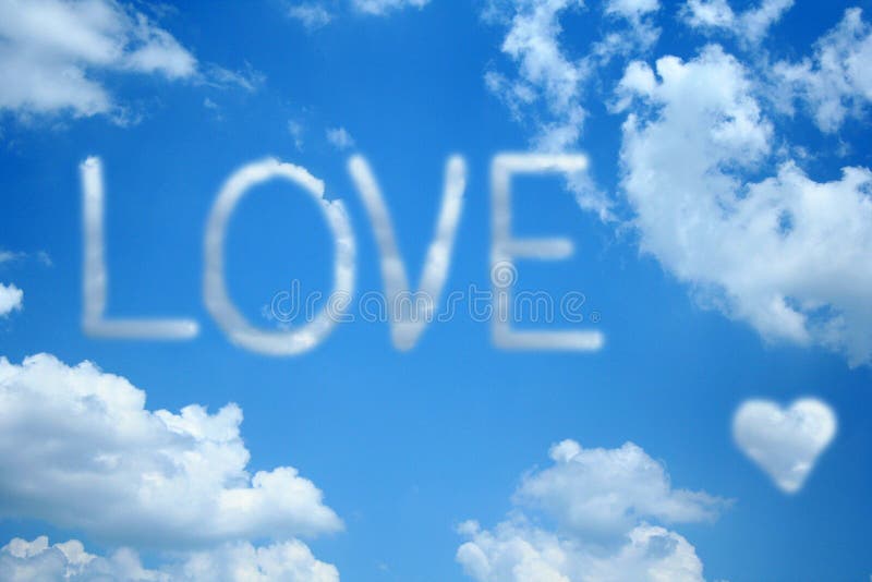 Love Clouds stock image. Image of clouds, blue, shape 4633877
