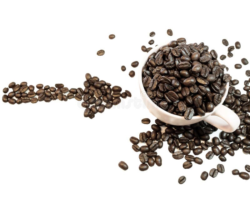 Love Coffee Made from Coffee Beans Stock Photo Image of isolated