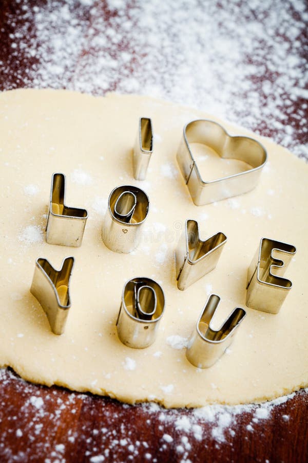 Love cookie cutter stock image. Image of flour, dessert 26017957