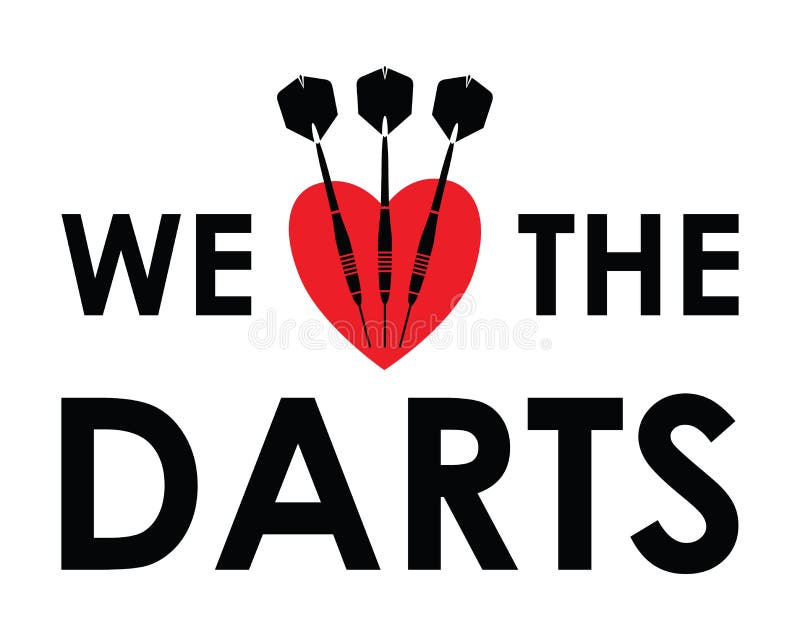 We love the darts stock vector. Illustration of romantic 66021004