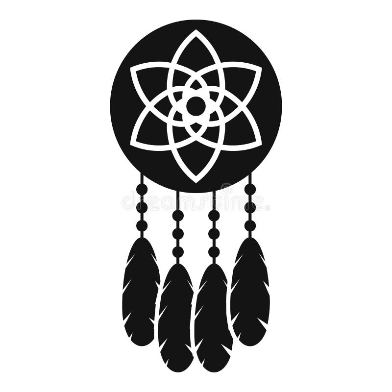 Lace Dream Catcher Icon Simple Vector. Tribal Aztec Stock Vector