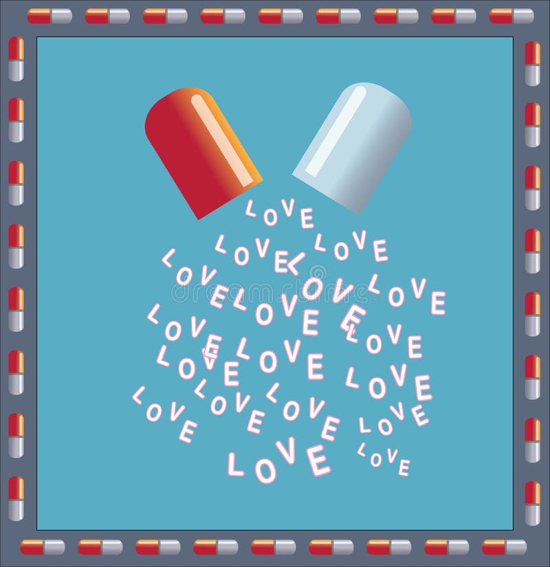 Love is a drug stock vector. Illustration of graphical 4333936