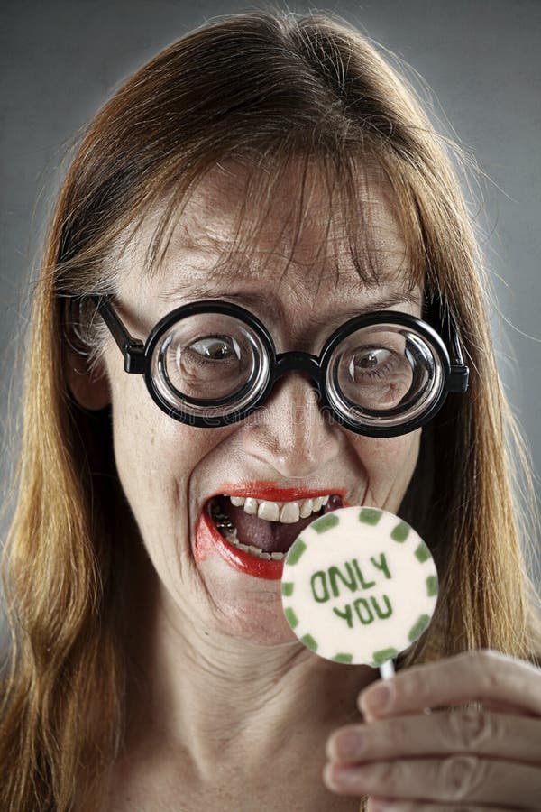 Love is... Excited woman receiving Present