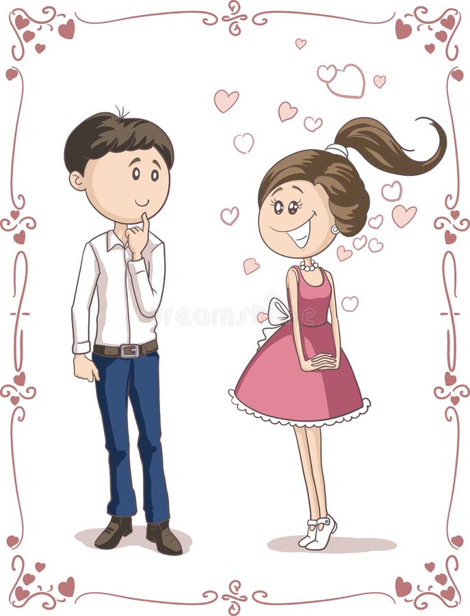 Flirten cartoon