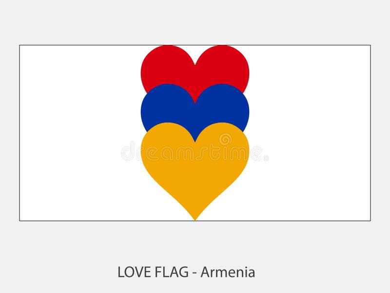 Love flag Armenia stock illustration Love flag Armenia stock illustration