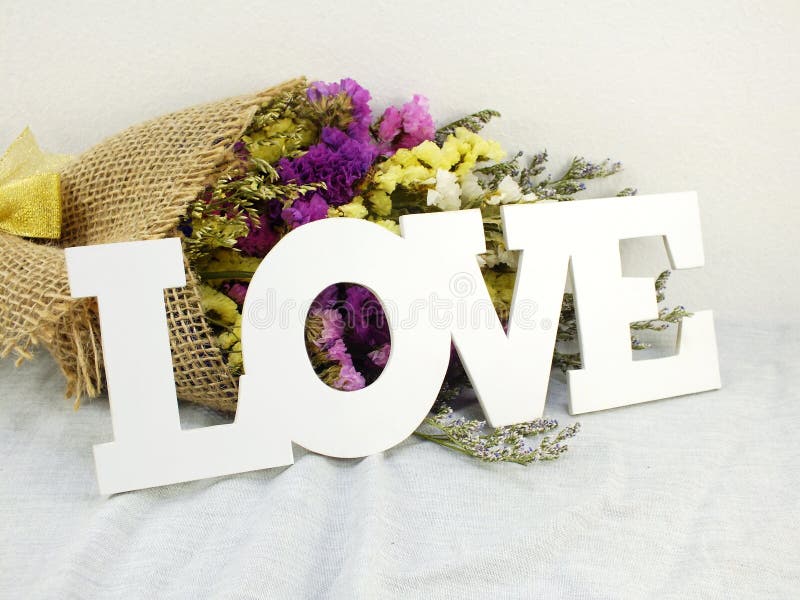 Love with flower bouquet stock image. Image of craft 69270649