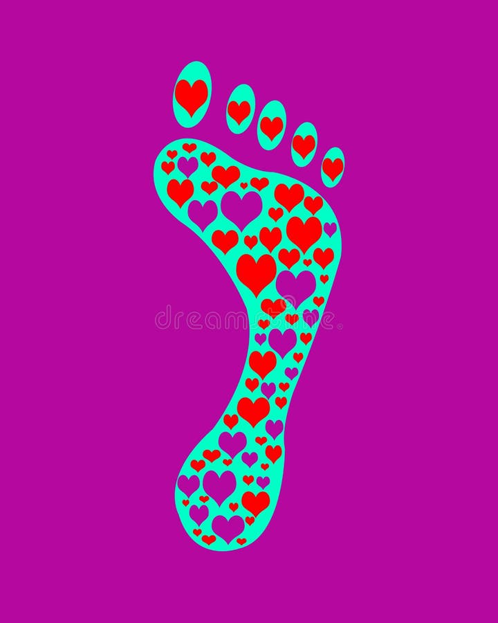 Love Foot Logo Vector Template, Creative of Foot Logo Design Concepts