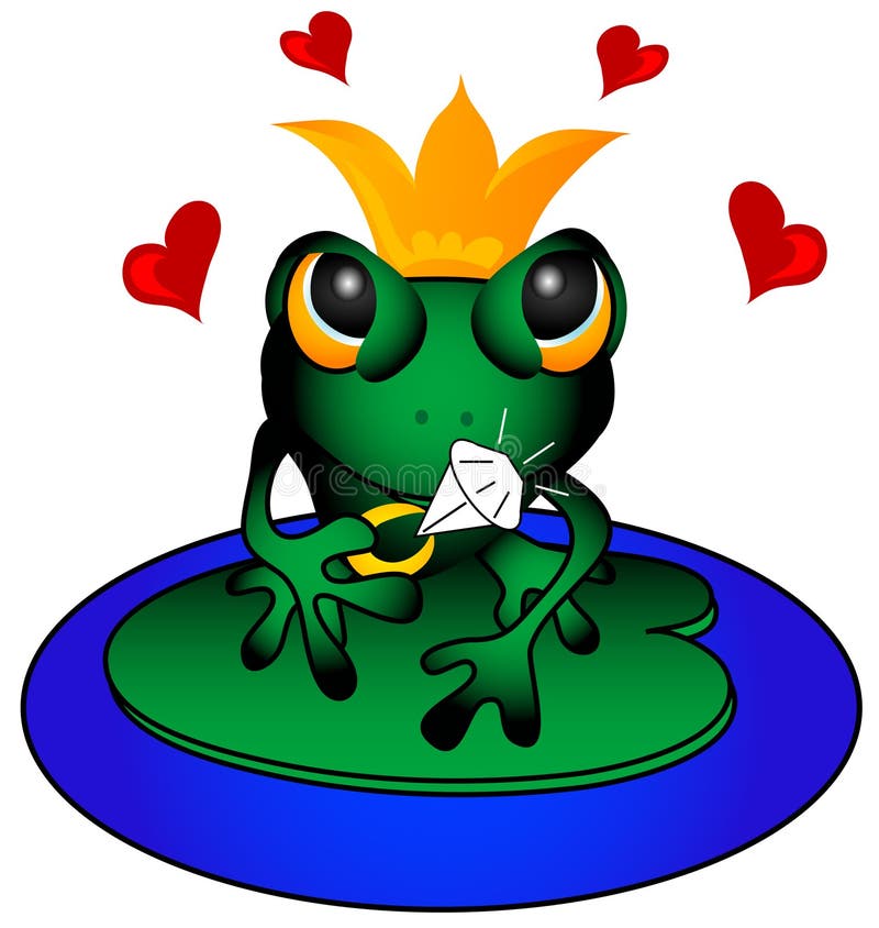 Love Frog stock illustration. Illustration of diamond 2190454