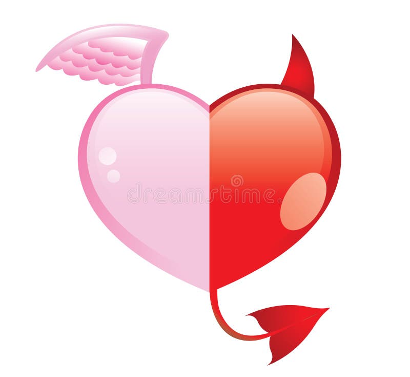 Love... good and evil royalty free illustration Love... good and evil royalty free illustration