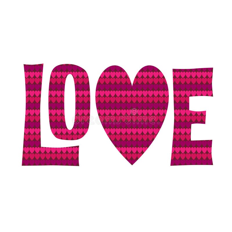 Love Graphic with Heart Shape Graphic Stock Vector - Illustration of