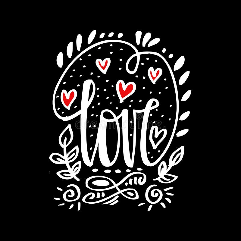 Love hand lettering stock vector. Illustration of font 86024444