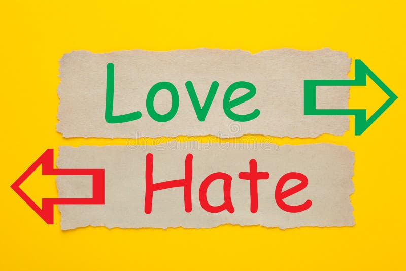Love Hate Concept stock photo. Image of love, hate, change 136794432