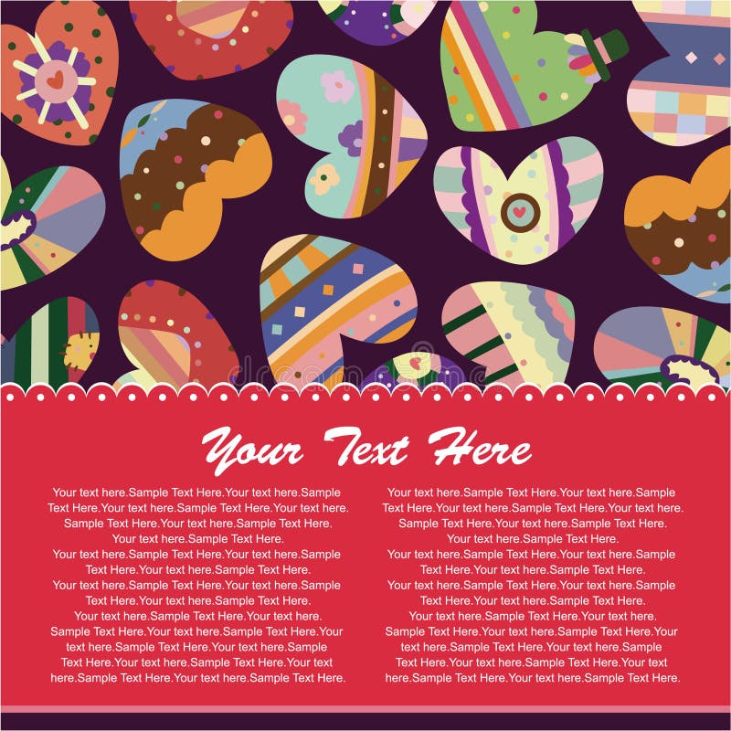 Love heart card stock illustration