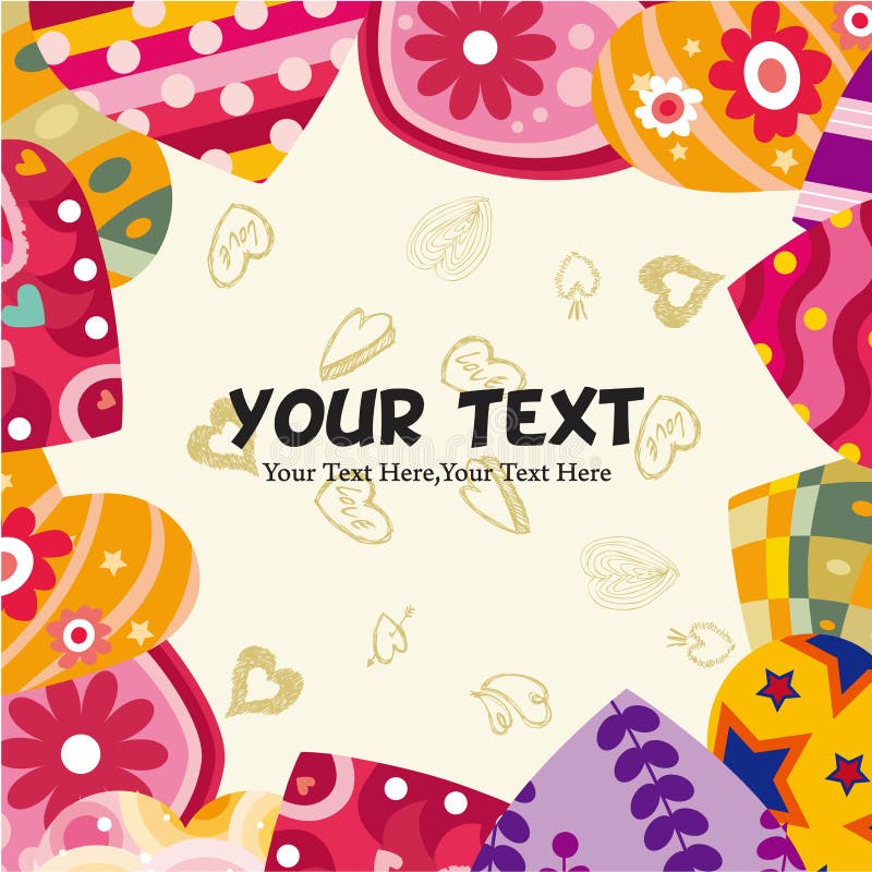 Love heart card vector illustration