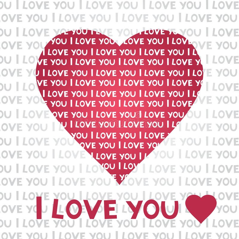 Love heart card stock illustration