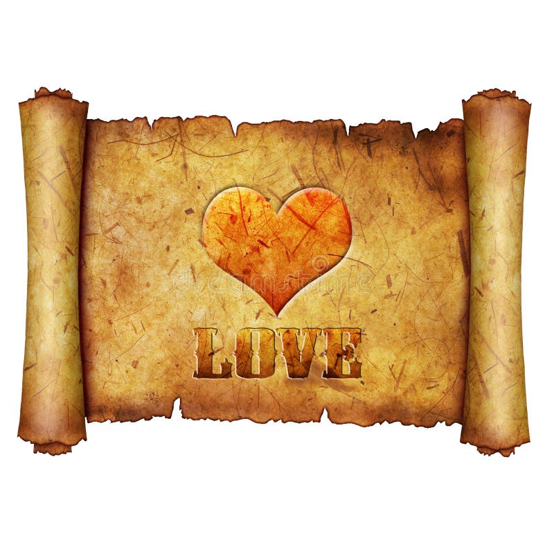 Love heart scroll stock illustration. Illustration of forever - 5404458