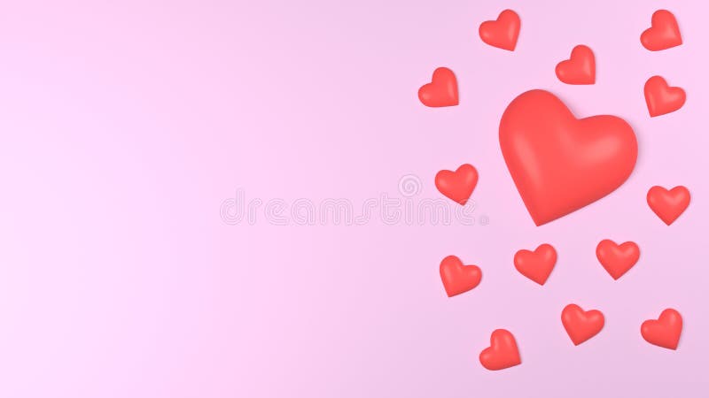 Love or Heart Shape Romantic Copy Space Background Stock Illustration -  Illustration of feminine, color: 182688118