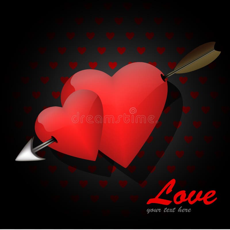Love hearts stock illustration