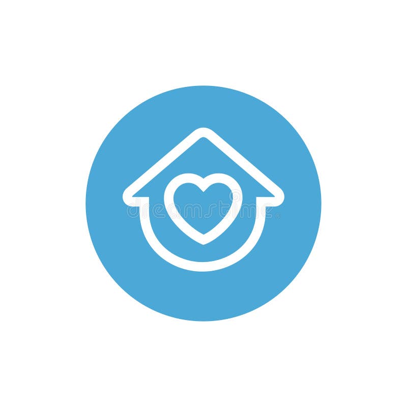 Love House Logo, House and Heart Logo Combination, Sweet Home Logo Icon